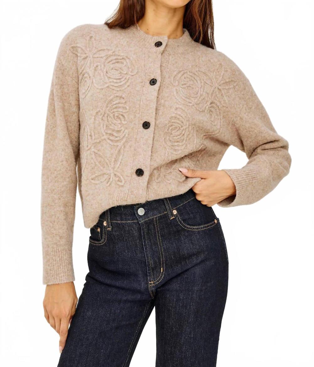 NEW RAILS coralee knit cardigan in sand